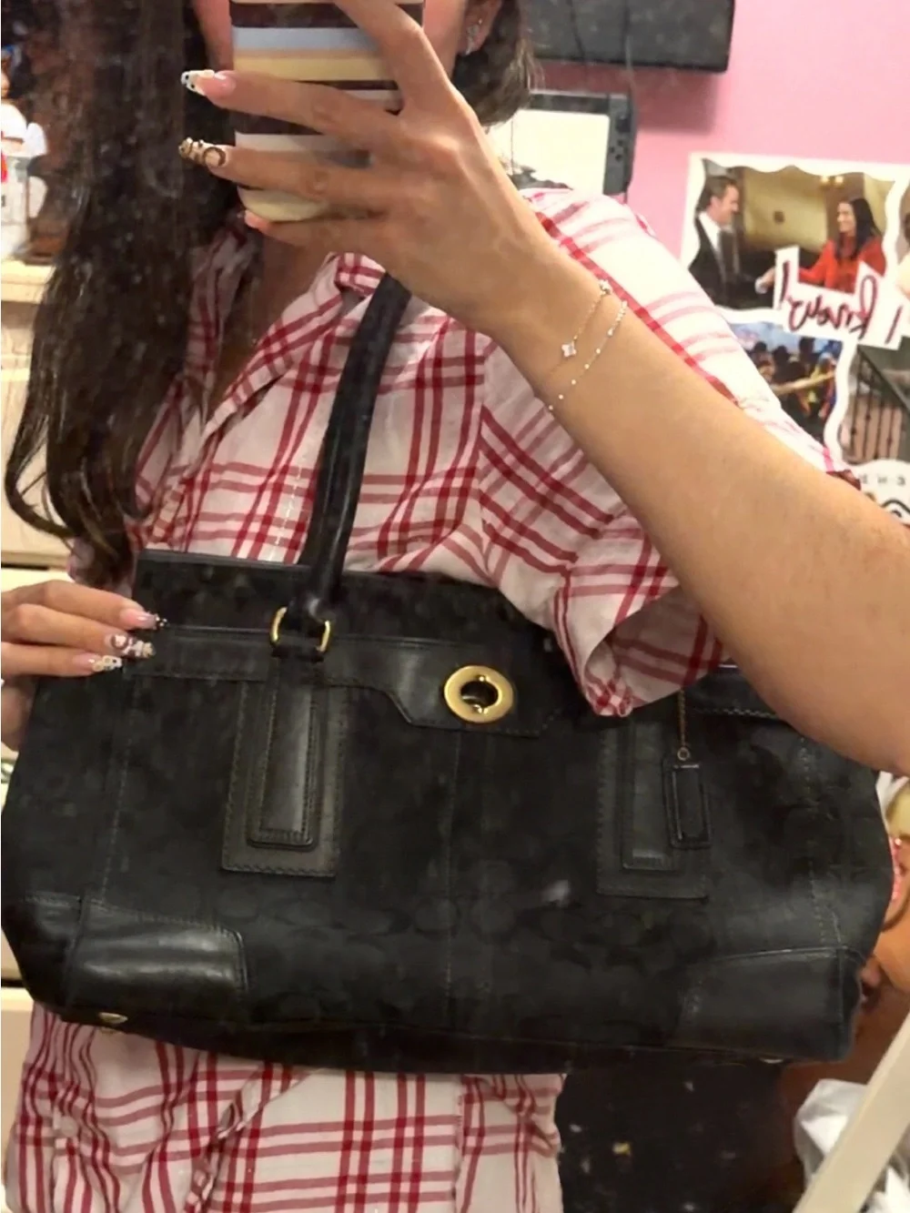 Black Hamptons carryall handbag